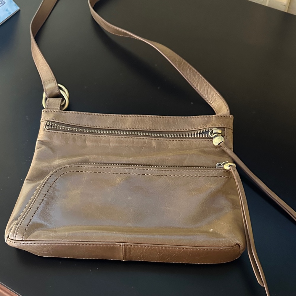 HOBO Tan Leather Crossbody Bag